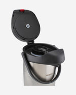 قارورة نيسان المعزولة بمضخة من الفولاذ المقاوم للصدأ، فضية اللون، سعة ٣ لترات | قارورة مشروبات معزولة بتفريغ الهواء مزدوجة الجدار للمشروبات الساخنة والباردة