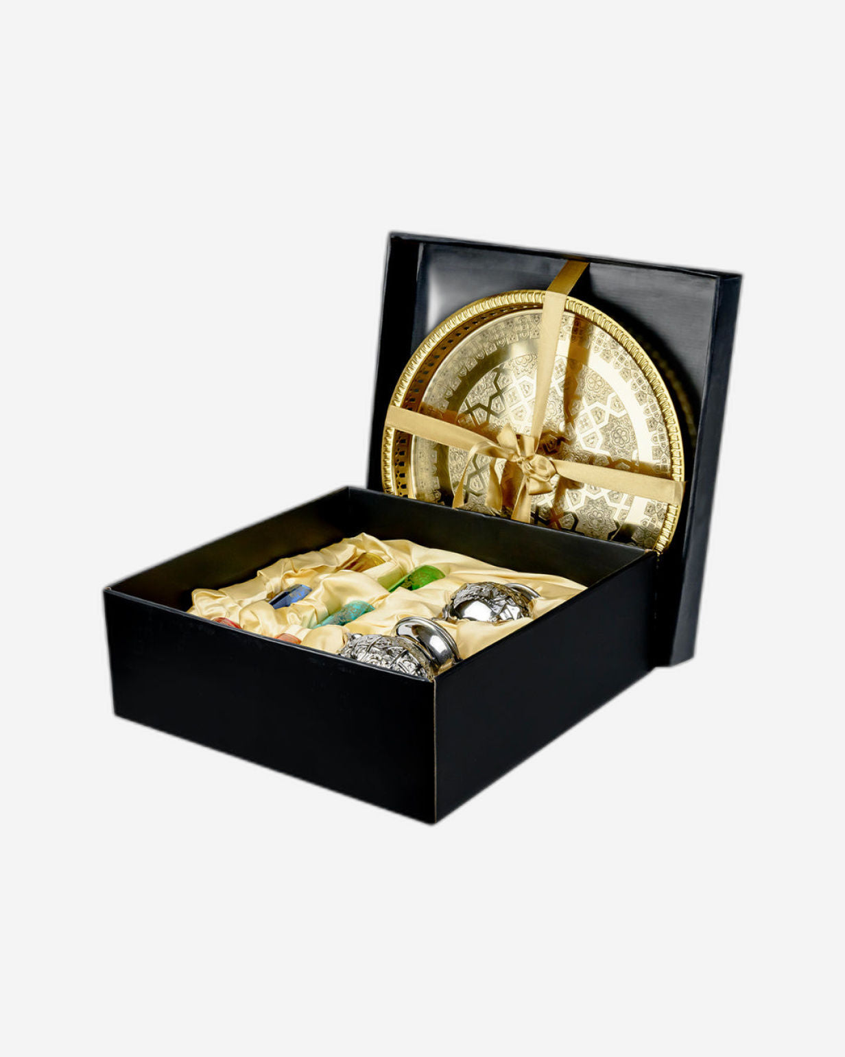 طقم شاي أروى من كويزين آرت، 9 قطع، صينية ذهبية