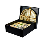 طقم شاي أروى مغربي من النحاس مع صينية ذهبية - 9 قطع