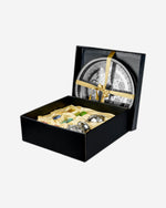 طقم شاي أروى مغربي من النحاس مع صينية فضية - 9 قطع