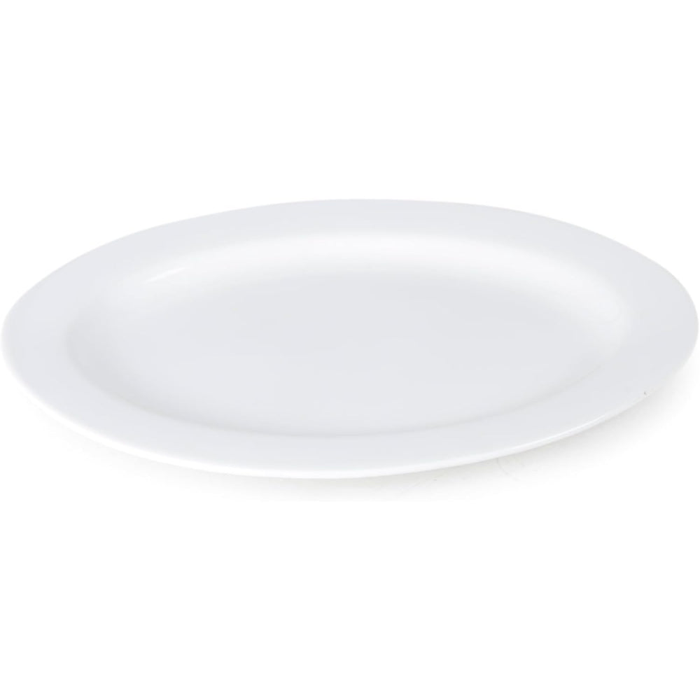 طقم عشاء مطلي بالذهب من الخزف العظمي الضحل - 47 قطعة، أبيض