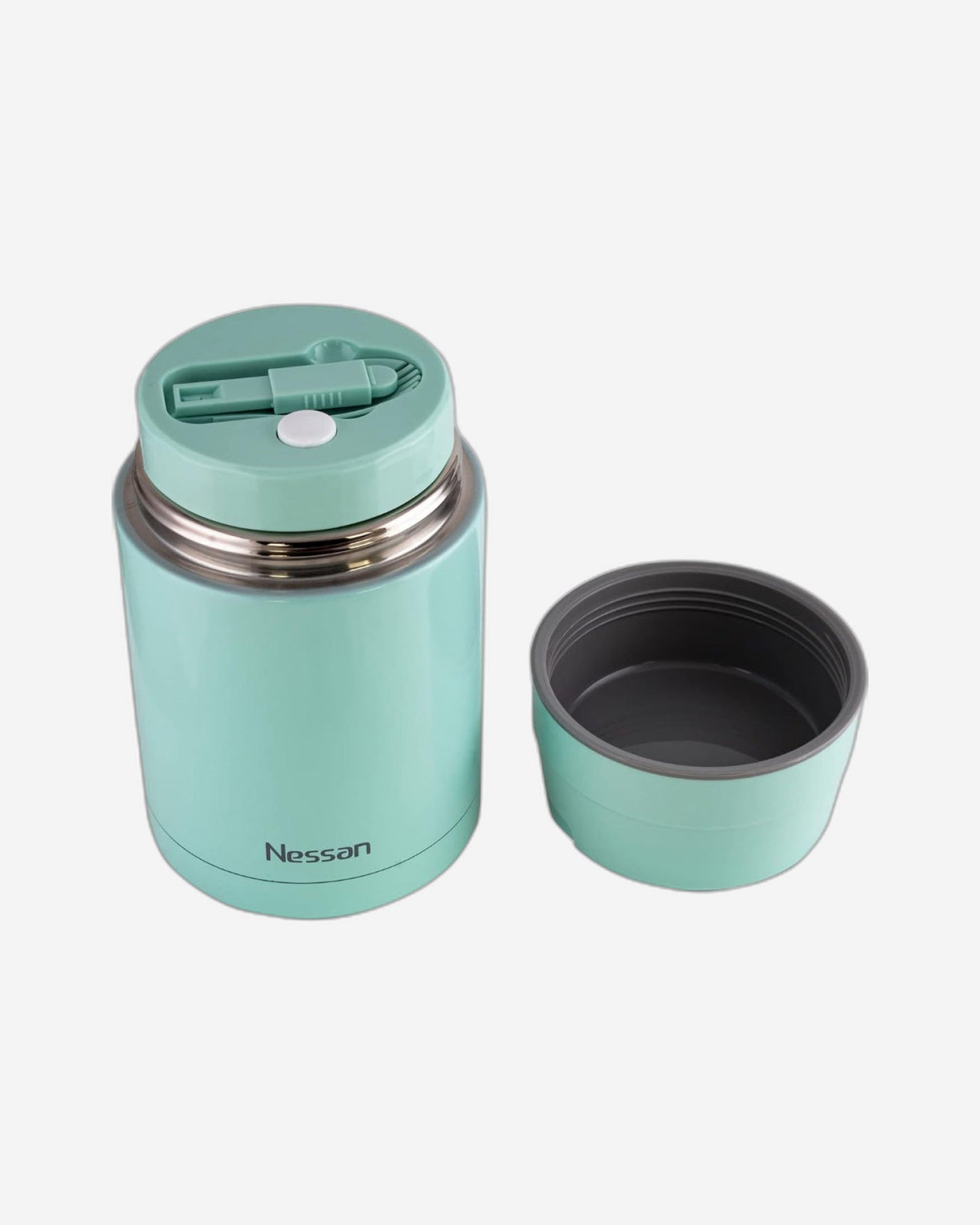 علبة غداء نيسان من الفولاذ المقاوم للصدأ والمفرغة من الهواء | وعاء معزول لحفظ الطعام للوجبات الساخنة والباردة، مانع للتسرب، بتصميم متين