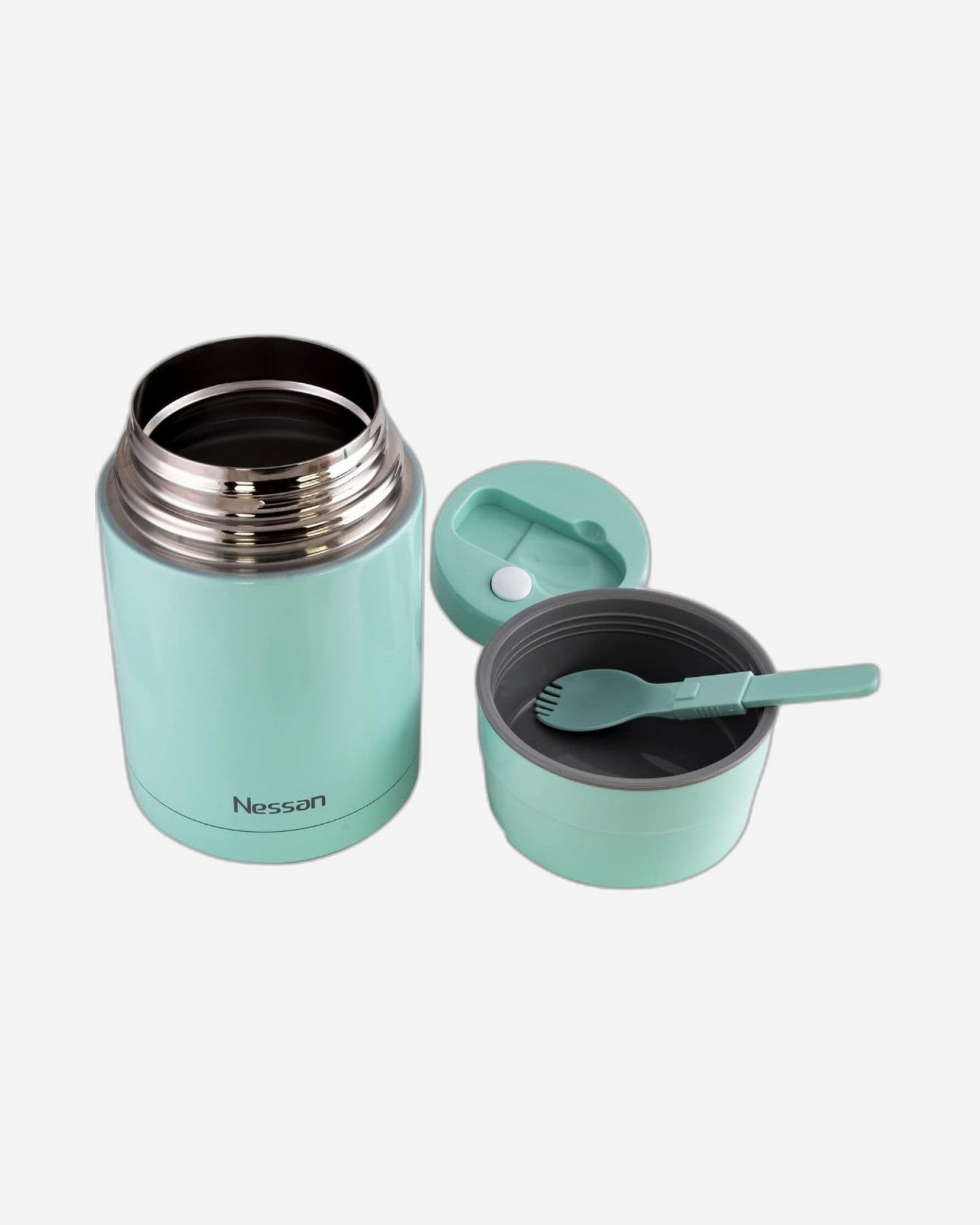 علبة غداء نيسان من الفولاذ المقاوم للصدأ والمفرغة من الهواء | وعاء معزول لحفظ الطعام للوجبات الساخنة والباردة، مانع للتسرب، بتصميم متين