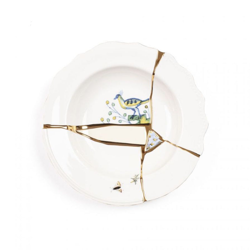 Seletti "KINTSUGI-n'1" SOUP BOWL IN  PORCELAIN ø Cm.22 h.4