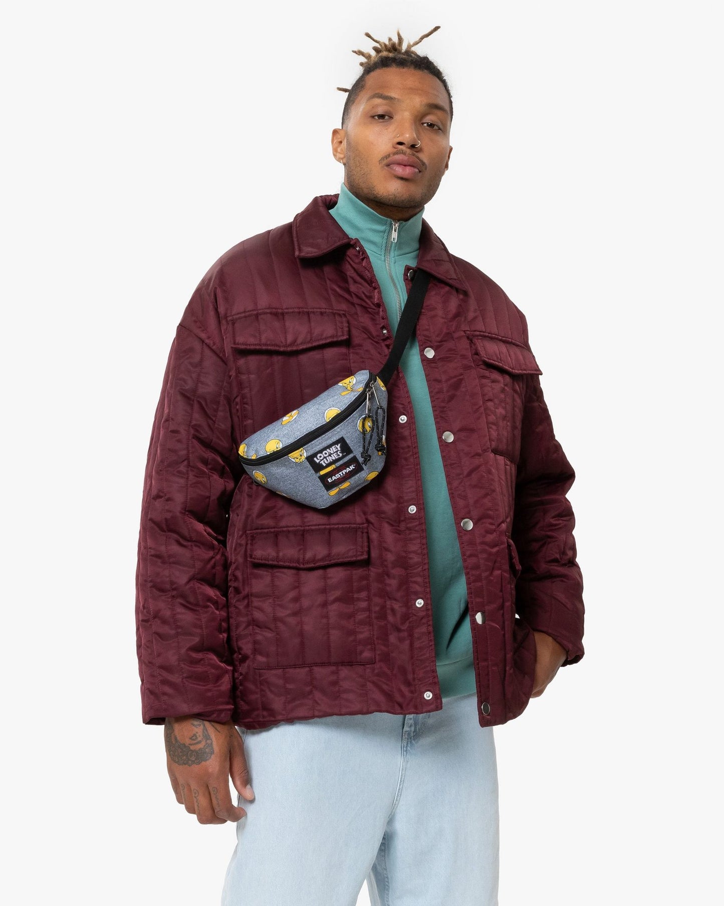 حقيبة خصر إيست باك سبرينغر تويتي جراي صغيرة - EK0000748J71