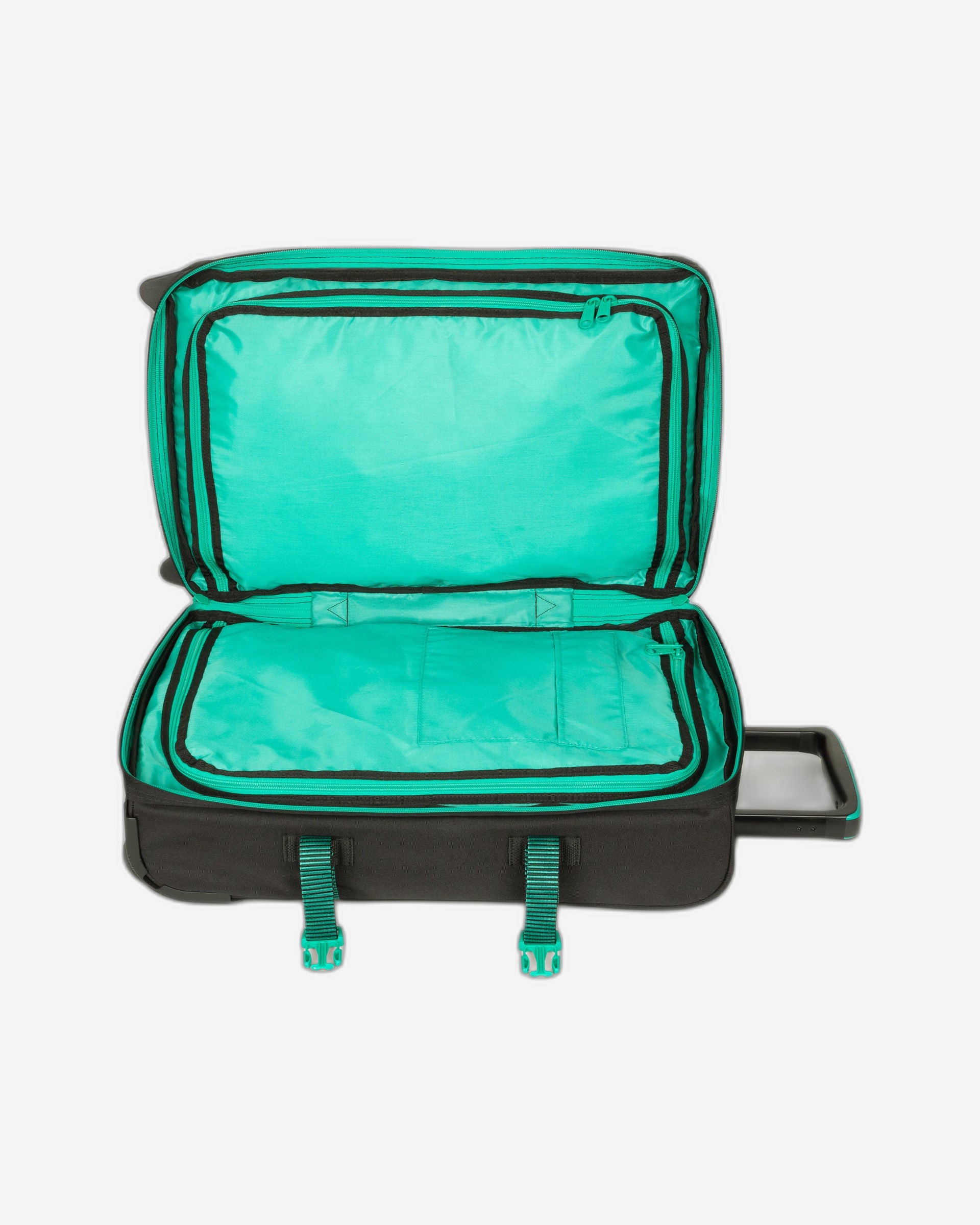 حقيبة سفر إيستباك ترانفرز إس كونتراست سترايب سوداء بعجلات - EK00061L9J41