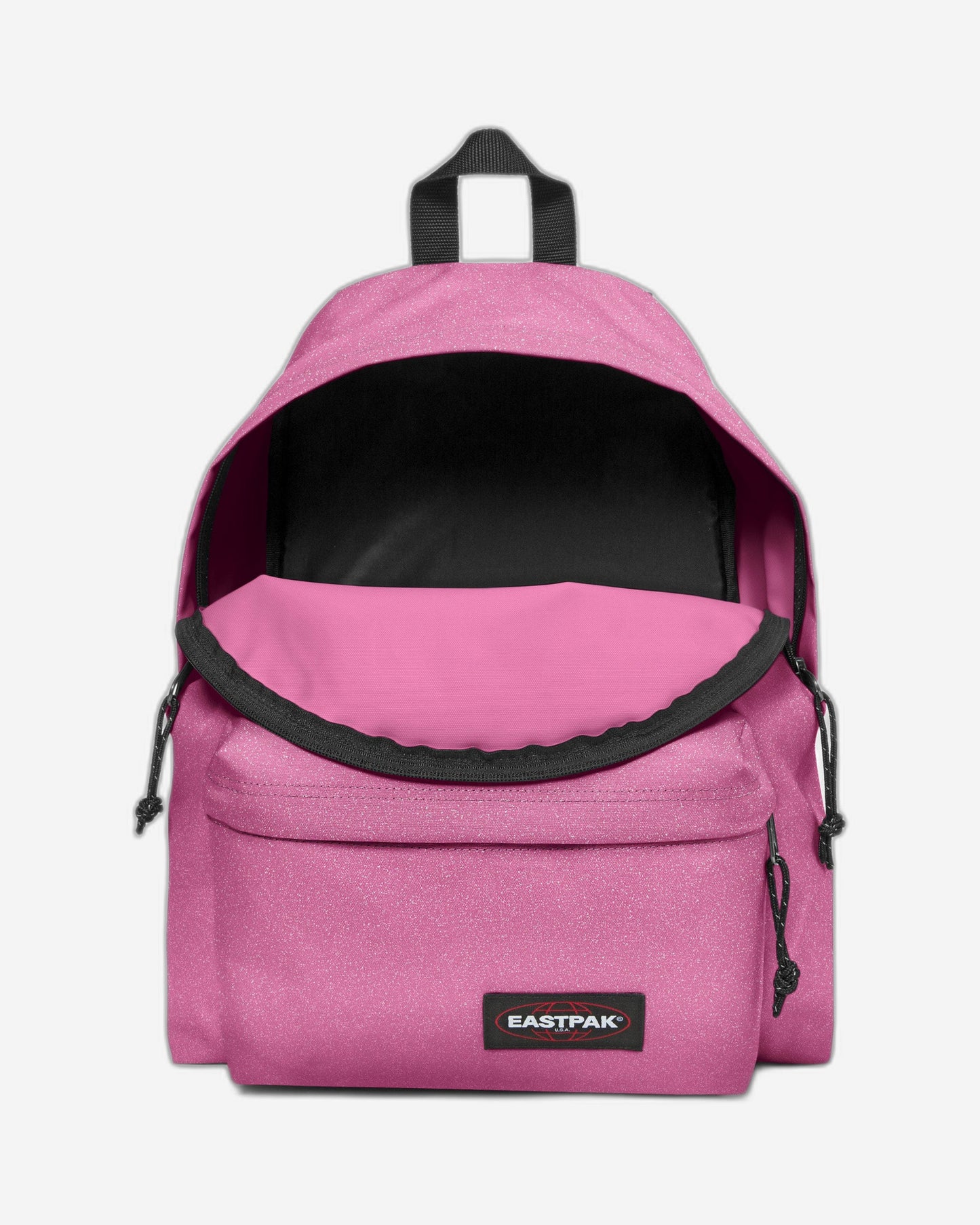 حقيبة ظهر متوسطة الحجم مبطنة من إيستباك، لون وردي سحابي لامع