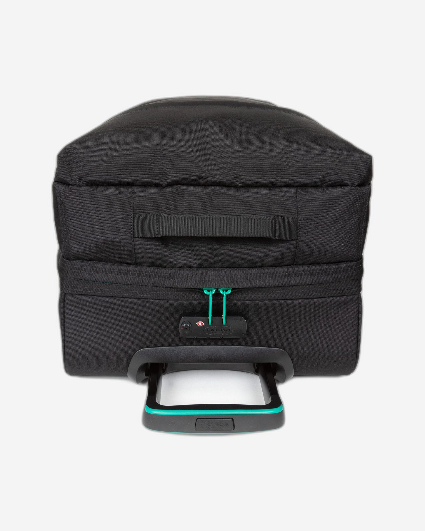 حقيبة سفر إيستباك ترانفرز إل كونتراست سترايب سوداء كبيرة بعجلات - EK00063L9J41