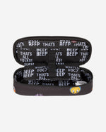 حافظة أقلام صلبة كبيرة بيضاوية من إيست باك، لوني تونز، سوداء - EK0007178J81