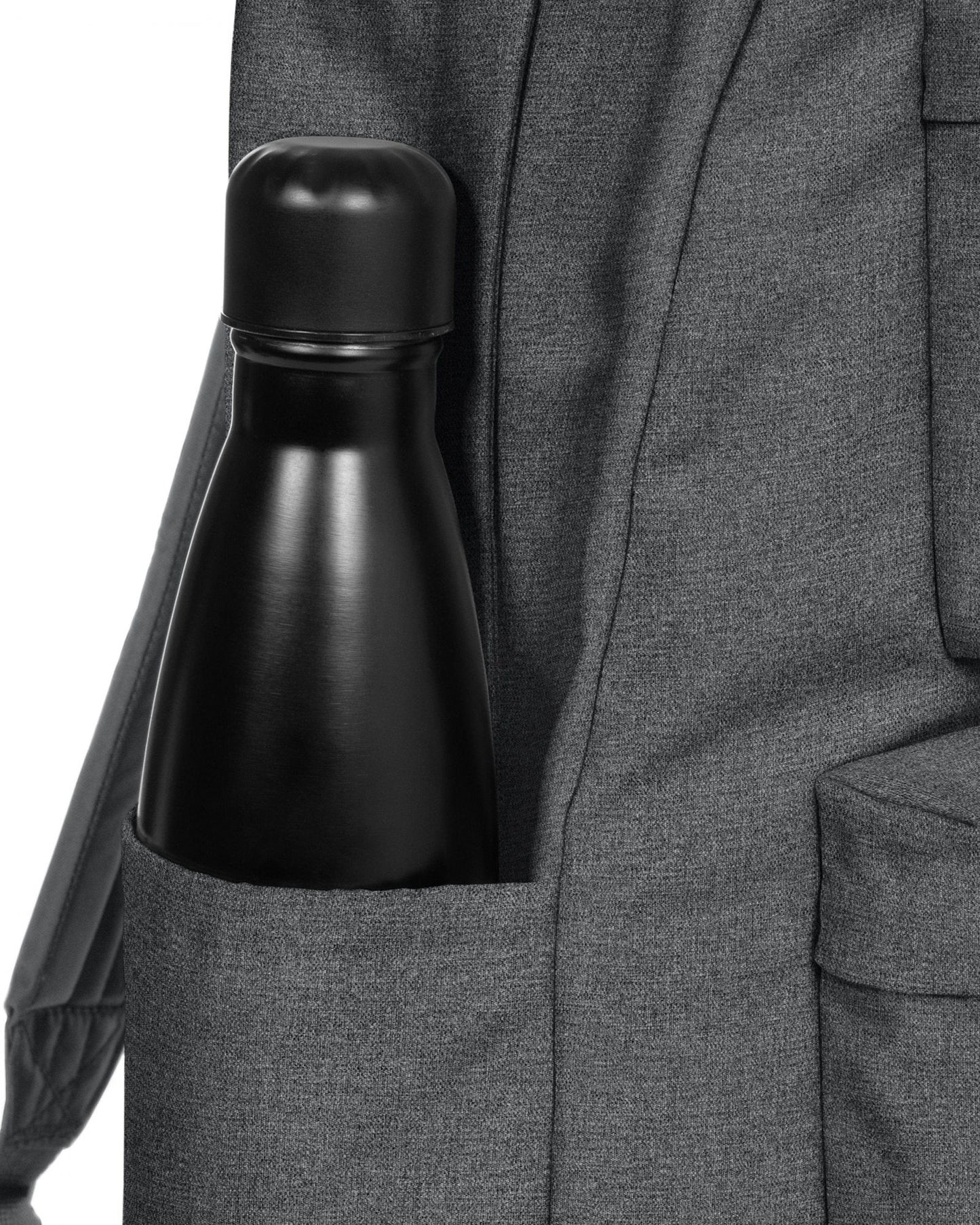 حقيبة ظهر كبيرة مبطنة مزدوجة من قماش الدنيم الأسود من إيستباك