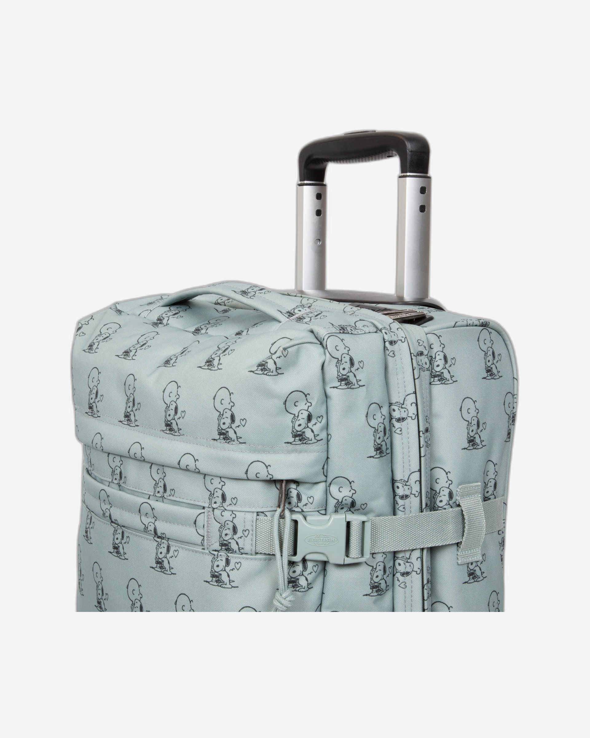 حقيبة سفر إيستباك ترانزيت إس صغيرة ناعمة بنقشة الفول السوداني والنعناع - EK0A5BA76O81