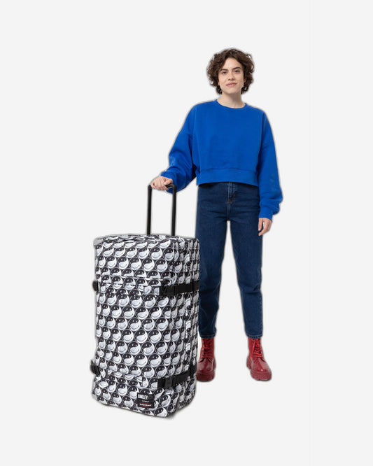 حقيبة سفر إيست باك ترانزيت آر إل سمايلي واي واي سوداء كبيرة وناعمة - EK0A5BA95K21