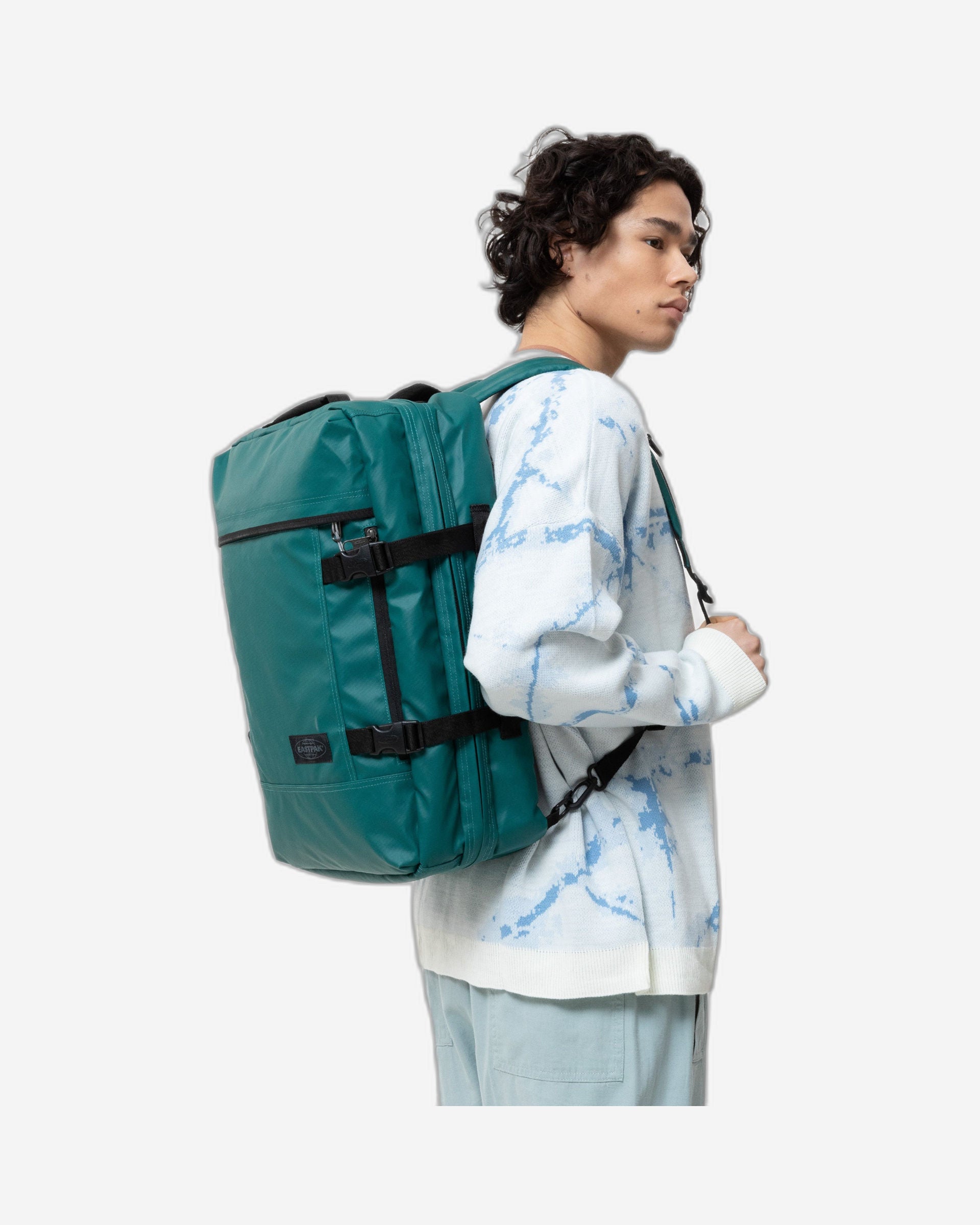حقيبة ظهر Eastpak Travelpack Tarp Petrol كبيرة مع جيب للكمبيوتر المحمول - EK0A5BBR3O71