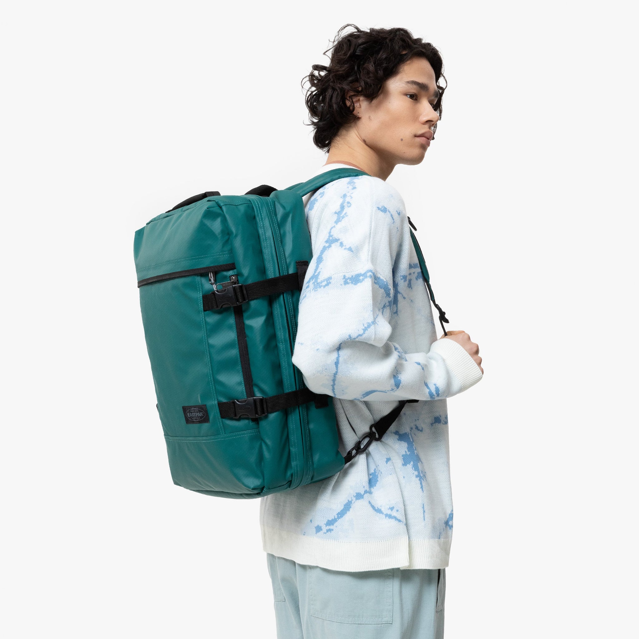 حقيبة ظهر Eastpak Travelpack Tarp Petrol كبيرة مع جيب للكمبيوتر المحمول - EK0A5BBR3O71