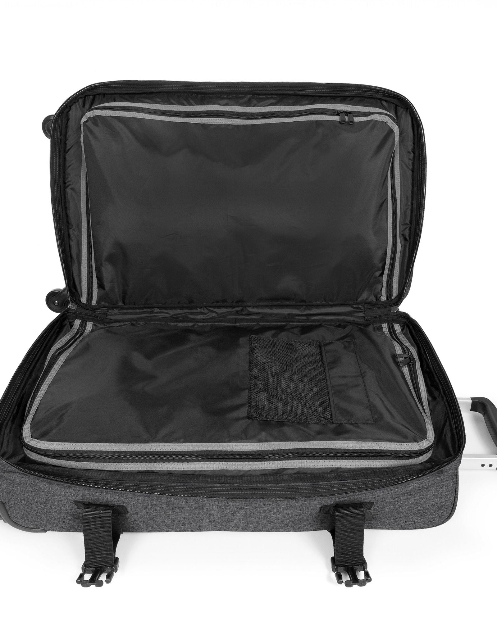 حقيبة إيستباك ترانزيت آر 4 إم سوداء دينم متوسطة الحجم بأربع عجلات - EK0A5BFJ77H1