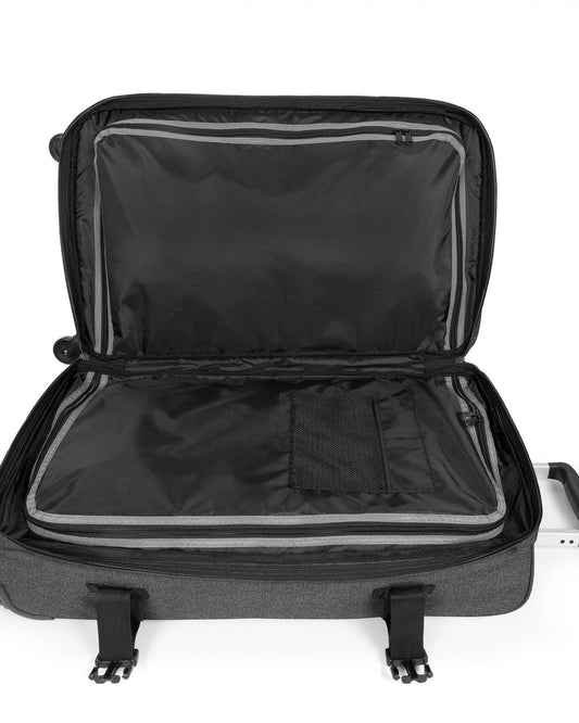 حقيبة إيستباك ترانزيت آر 4 إم سوداء دينم متوسطة الحجم بأربع عجلات - EK0A5BFJ77H1