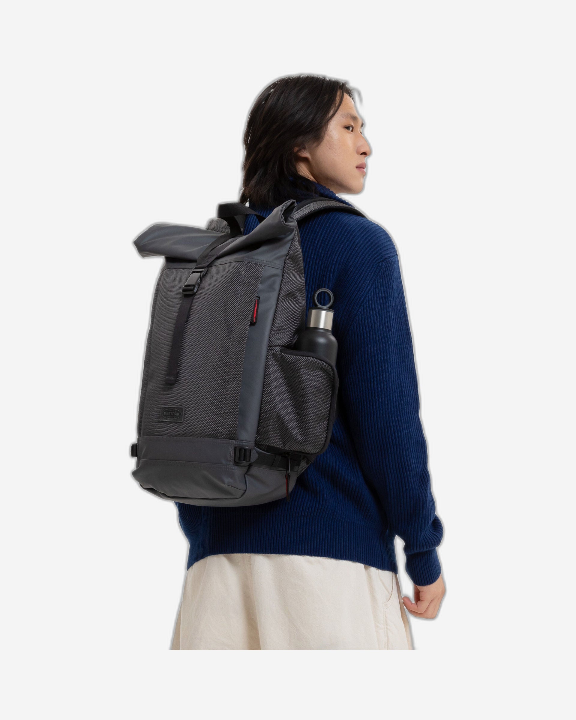 حقيبة ظهر إيستباك تيكوم رول سي إن إن سي تي أكسنت رمادية كبيرة - EK0A5BFNI971