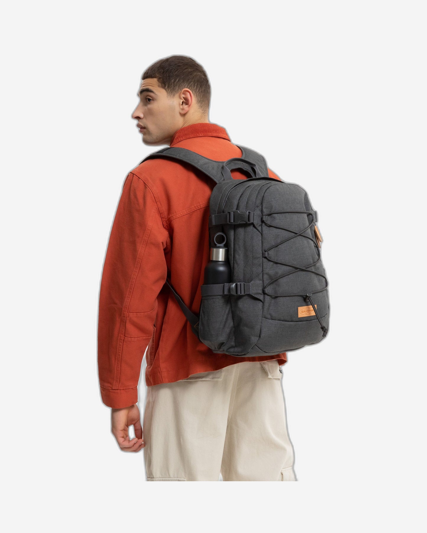 حقيبة ظهر للكمبيوتر المحمول متوسطة الحجم من Eastpak Gerys CS Black Denim2 - EK0A5BFZ0B41