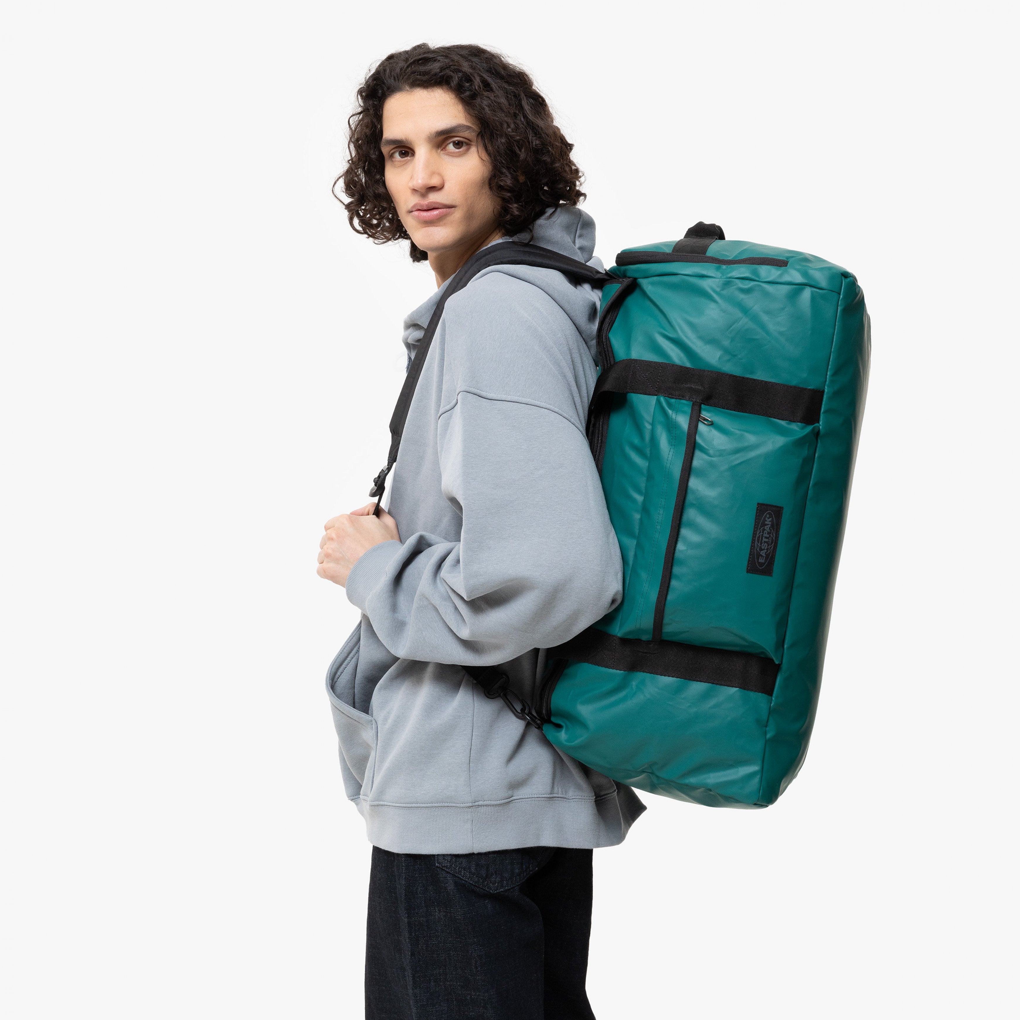 Eastpak Tarp Duffl'R M Tarp Petrol حقيبة دفل متوسطة الحجم - EK0A5BHN3O71