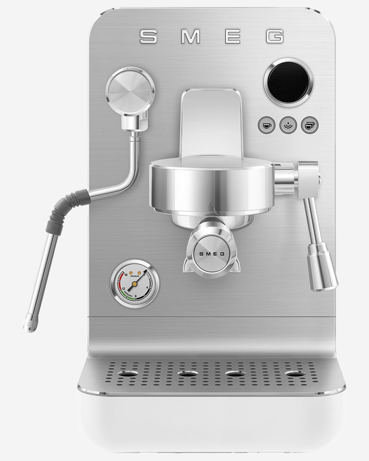 SMEG Mini Pro Coffee Machine White - EMC02WHMUK