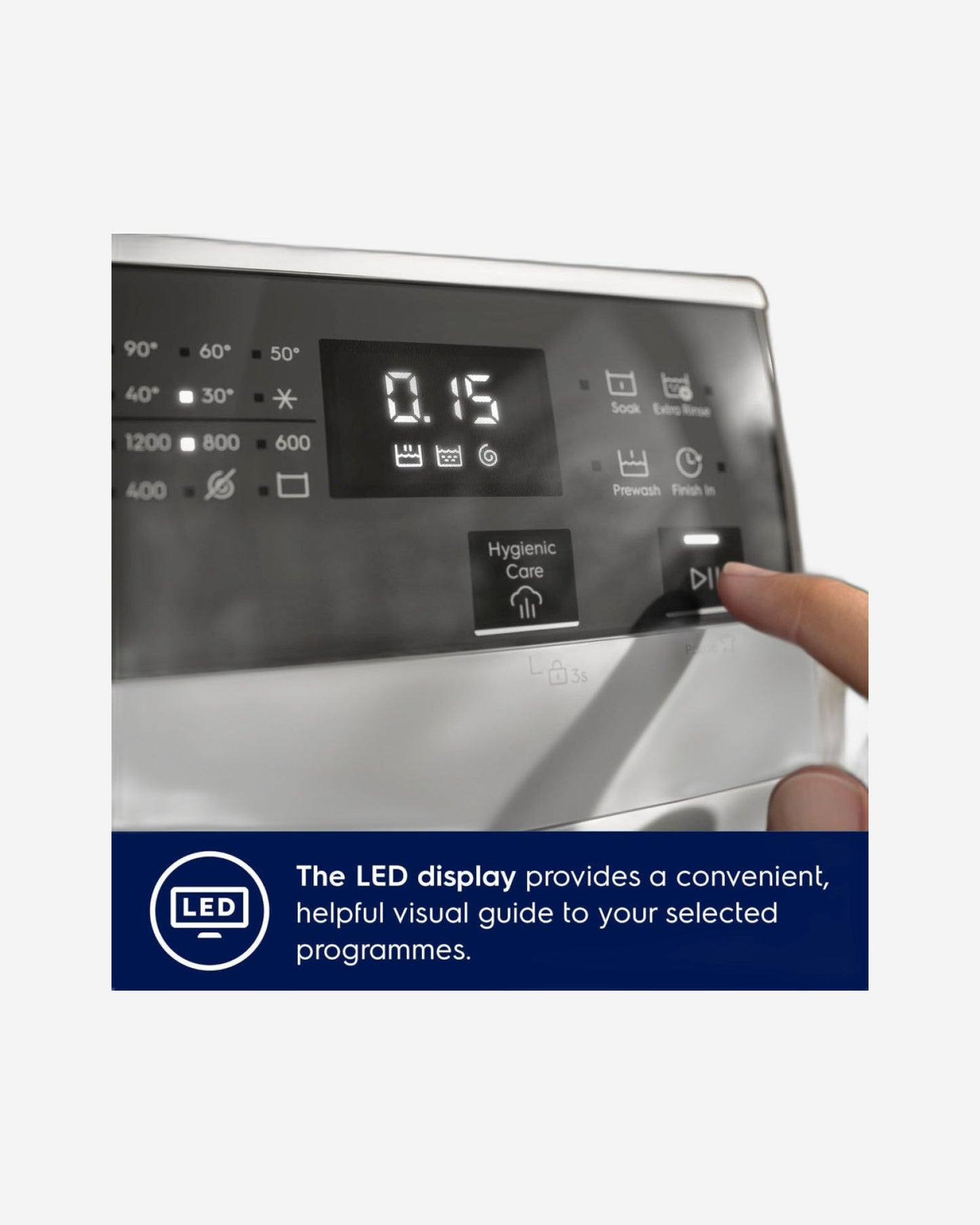 غسالة ملابس إلكترولوكس 10 كجم إيكو إنفيرتر عالية الكفاءة، تحميل أمامي، 1200 دورة في الدقيقة، حاصلة على تقييم 5 نجوم، 13 برنامجًا، تتضمن ULTIMATECARE500 EWF1023P5SC