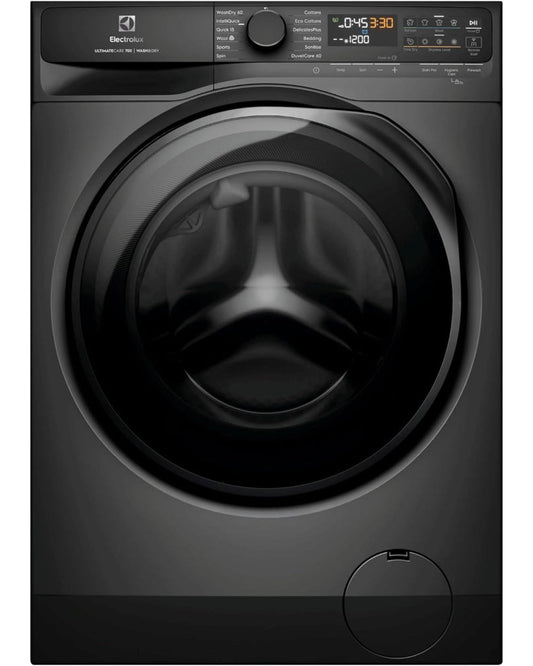 غسالة ومجفف ملابس إلكترولوكس ١٠/٧ كجم، ١٣ برنامجًا و١٤٠٠ دورة في الدقيقة، تحميل أمامي، عاكس إيكو، غسيل وتجفيف، دوفيت كير ٦٠/واش دراي ٦٠، EWW1043R7SC