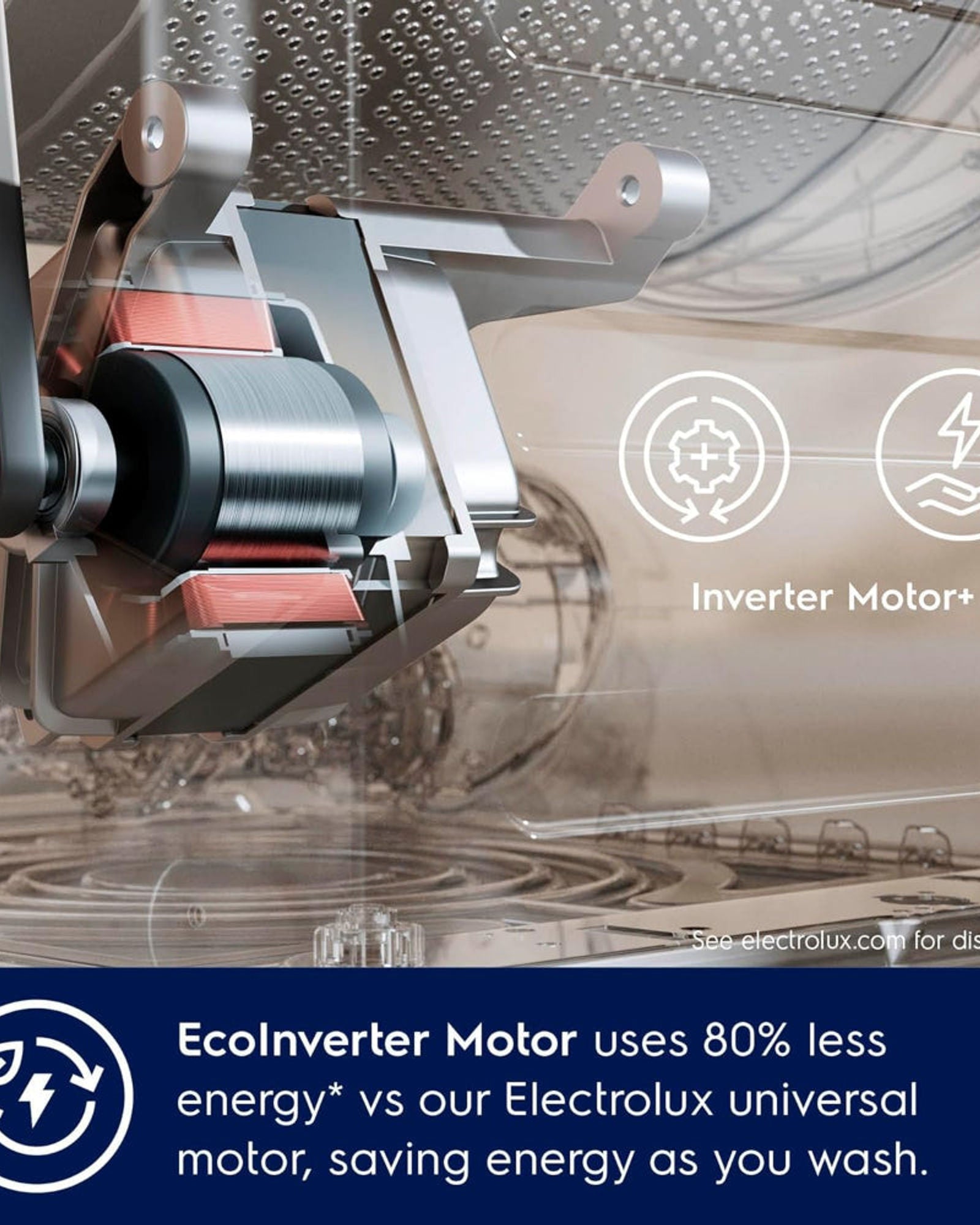 غسالة ومجفف ملابس إلكترولوكس ذات التحميل الأمامي سعة 8 كجم/5 كجم