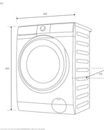 غسالة ومجفف ملابس إلكترولوكس ذات التحميل الأمامي سعة 8 كجم/5 كجم