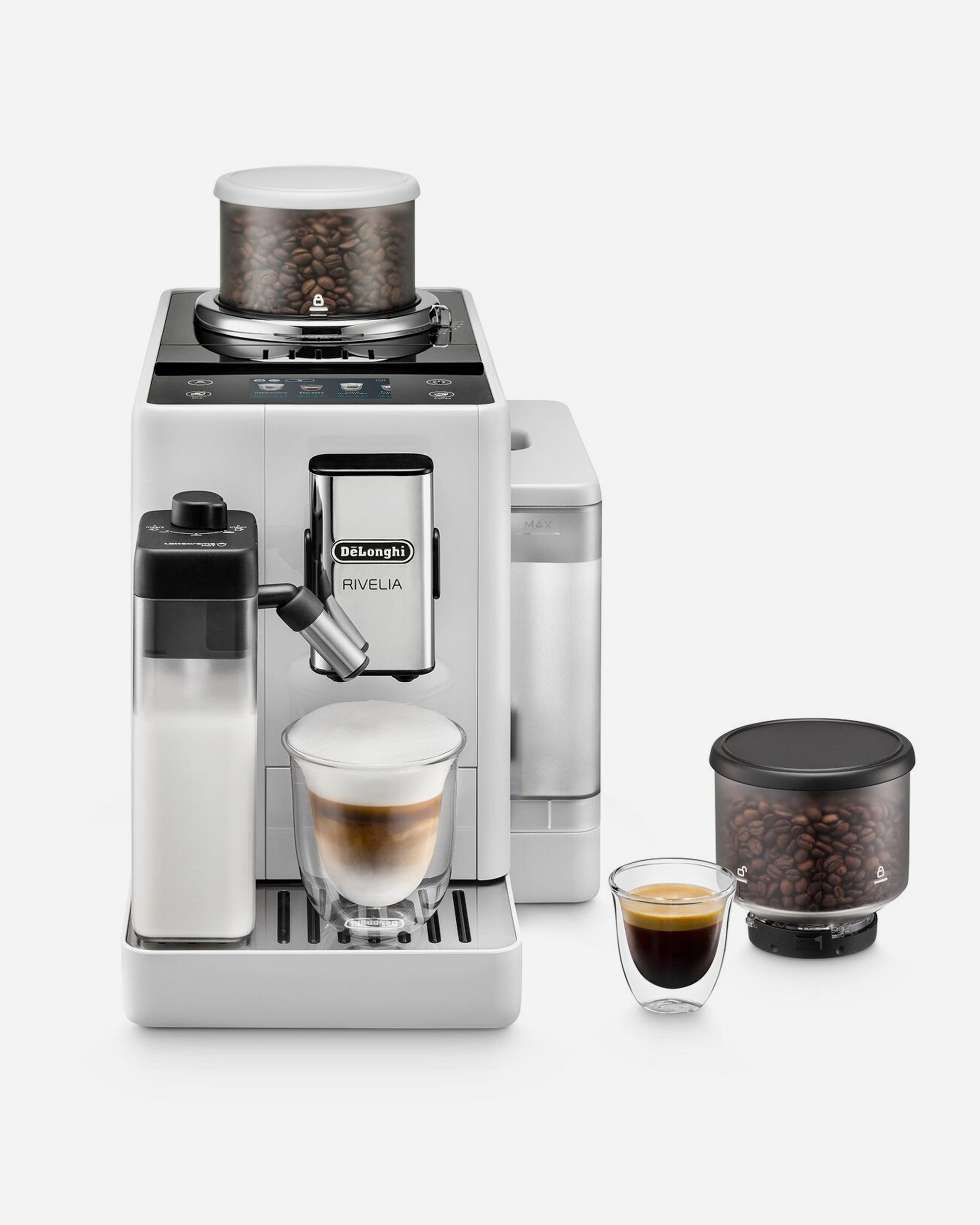 De'Longhi Rivelia LatteCrema Bean to Cup Coffee Machine EXAM440.55.W White (ESMA Certfied)