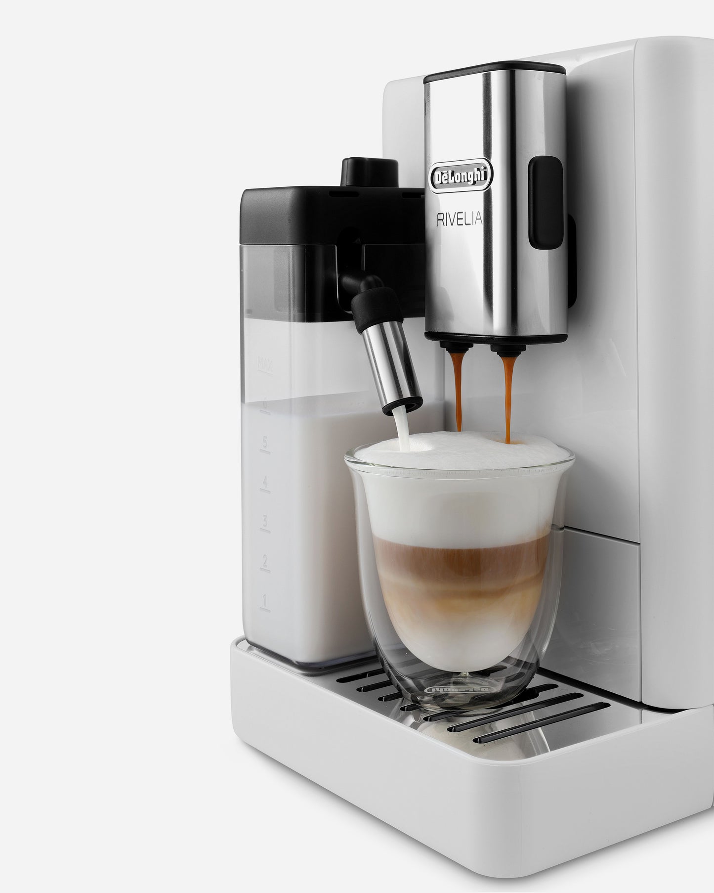 De'Longhi Rivelia LatteCrema Bean to Cup Coffee Machine EXAM440.55.W White (ESMA Certfied)