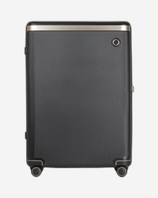 عربة أمتعة إيكولاك ديناستي، مقاس 28 بوصة، مزودة بأربع عجلات مزدوجة، لون أسود-ذهبي - PC142 28 BLK/GLD