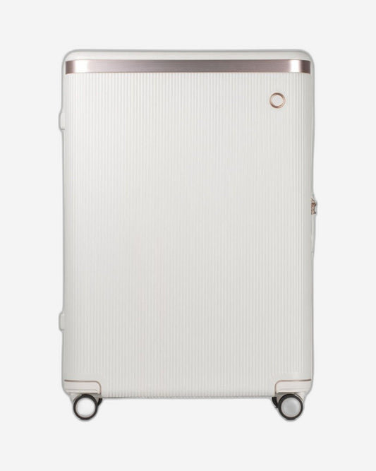 عربة أمتعة إيكولاك ديناستي 28 بوصة بأربع عجلات مزدوجة لتسجيل الوصول، لون أبيض عاجي - PC142 أبيض عاجي 28