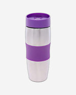 Nessan 380ml Mug with Silicone Rubber Sleeve for Grip, Purple - Durable & Stylish Mug for Hot & Cold Beverages
