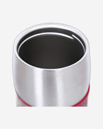 كوب نيسان سعة 380 مل مع غطاء مطاطي من السيليكون للمقبض، أحمر - كوب متين وأنيق للمشروبات الساخنة والباردة