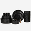 Shallow HUA Stoneware Dinner Set 18 pcs Black