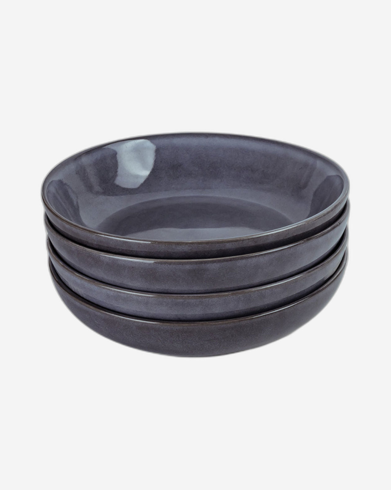 طبق حساء أيما من الفخار من كويزين آرت - ٢١ سم، رمادي (مجموعة من قطعة واحدة)