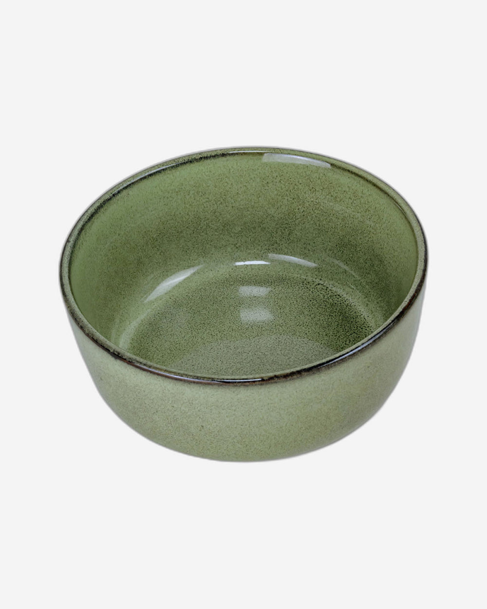 Cuisine Art Lara Collection, Modern & Durable 15cm Stoneware Bowl, Green (Set of 1)