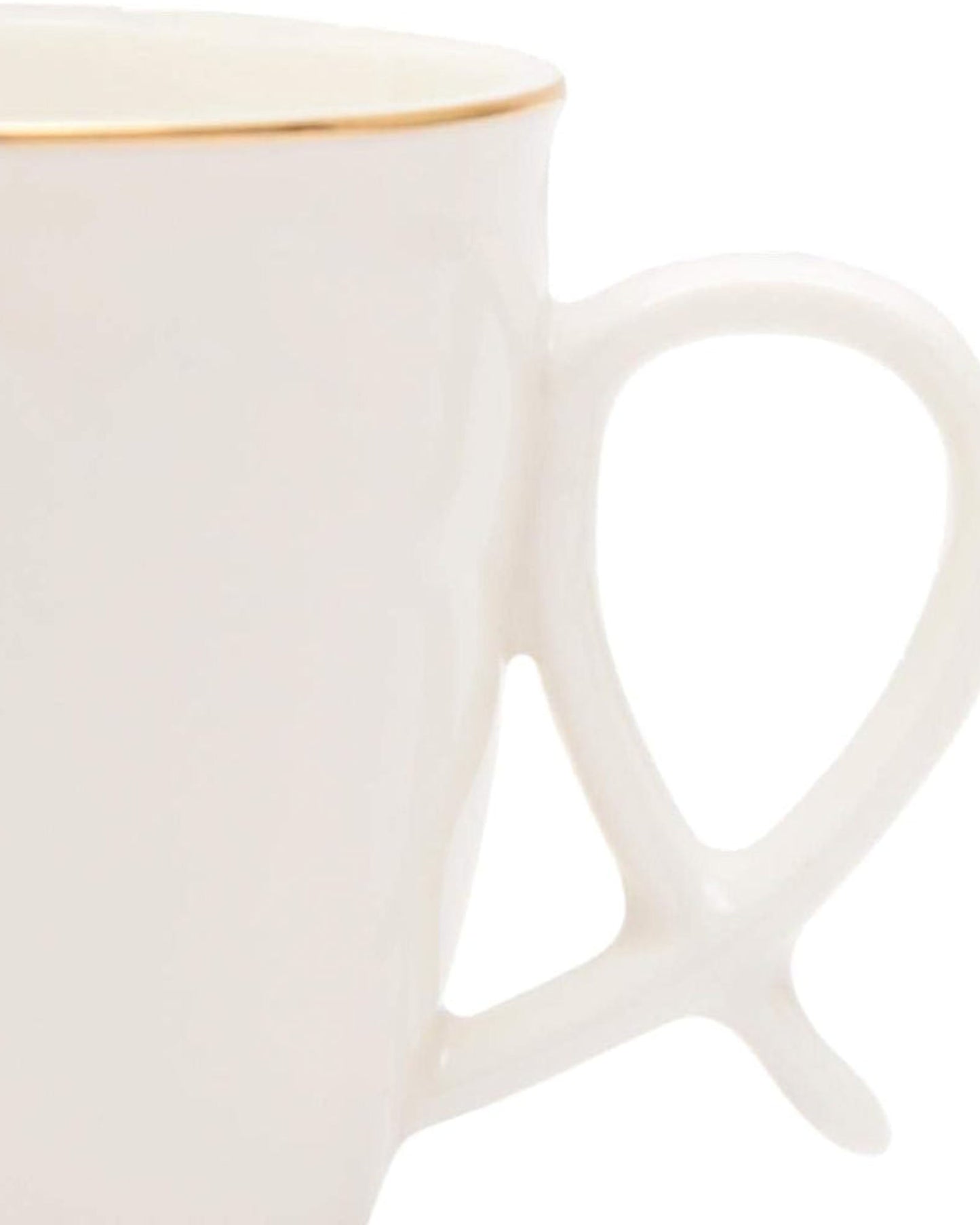 طقم فناجين شاي وصحن من الخزف العظمي الصيني الضحل، أبيض - طقم شاي أنيق مكون من 12 قطعة للاستخدام اليومي والمناسبات الخاصة