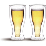 370ML DOUBLE WALL GLASS CUP 2PCS SET