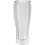 طقم أكواب زجاجية مزدوجة الجدار من كويزين آرت، قطعتين، سعة 480 مل