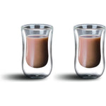 Cuisine Art Double Walled Turkish Style Double Wall Glass Cup Set Of 2 Glass Coffee Cup 2-Piece Set, 100 ml Capacity