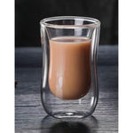 طقم أكواب قهوة زجاجية مزدوجة الجدار على الطراز التركي من كوزين آرت، مكون من قطعتين، سعة 100 مل