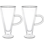 300ML DOUBLE WALL GLASS CUP 2PCS SET