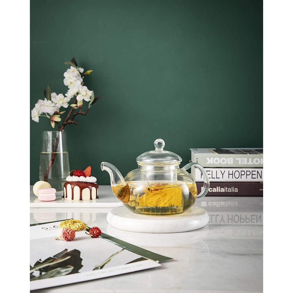 إبريق شاي زجاجي من البورسليكات من كوزين آرت، 850 مل