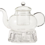 Cuisine Art Glass Teapot With Filter And Glass Base, 850 Ml Capacity