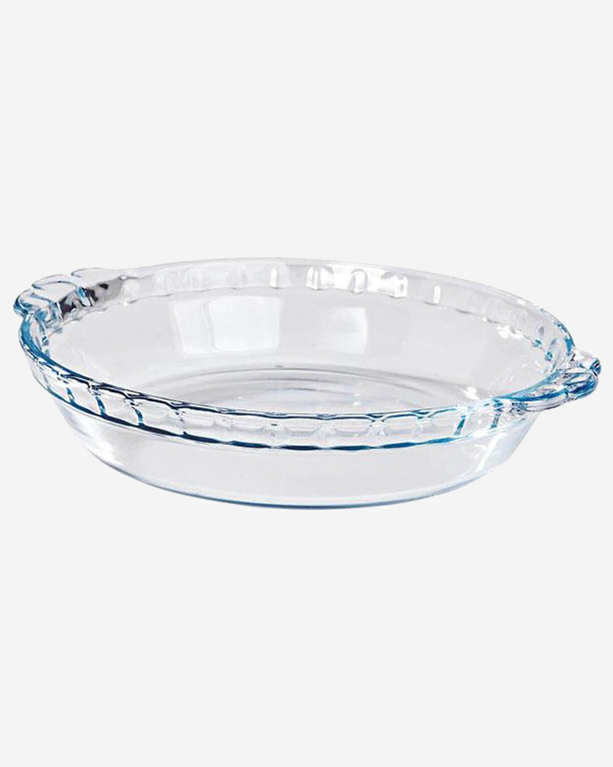 Marinex Fluted Glass Pie Dish, Heat-Resistant, Oven-Safe, 1.3L