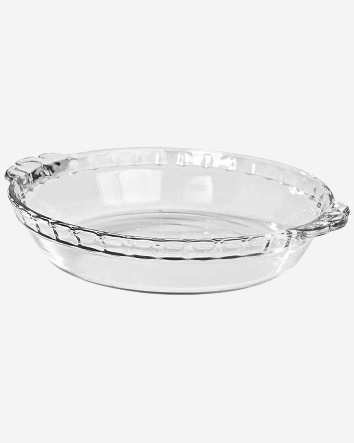 Marinex Large Fluted Glass Pie Dish, Heat-Resistant, Oven-Safe, 1.6L