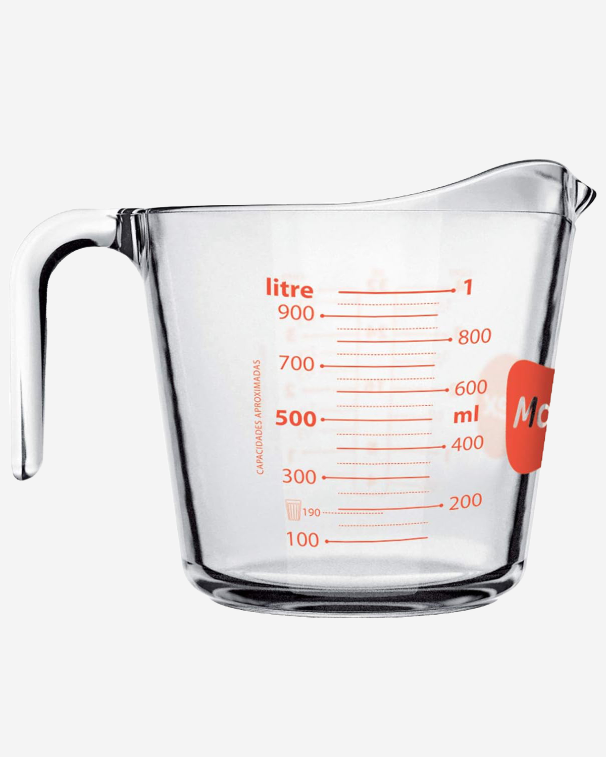 Marinex Glass Measuring Jug, Heat-Resistant, 1L