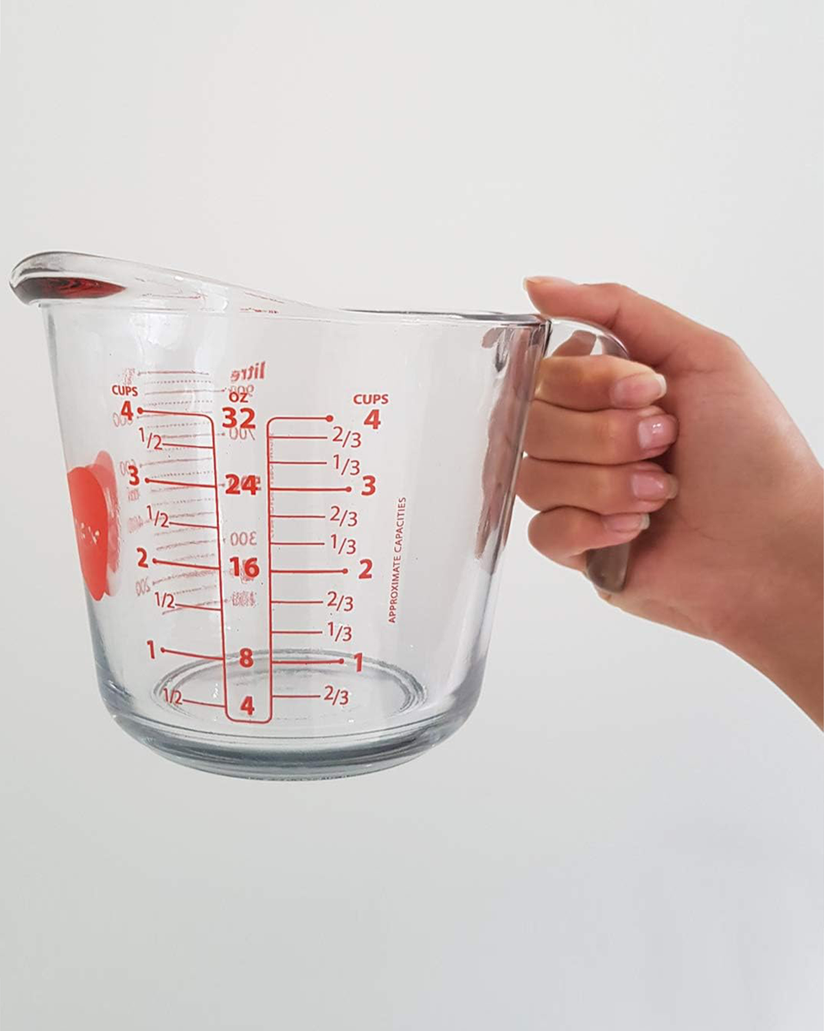 Marinex Glass Measuring Jug, Heat-Resistant, 1L