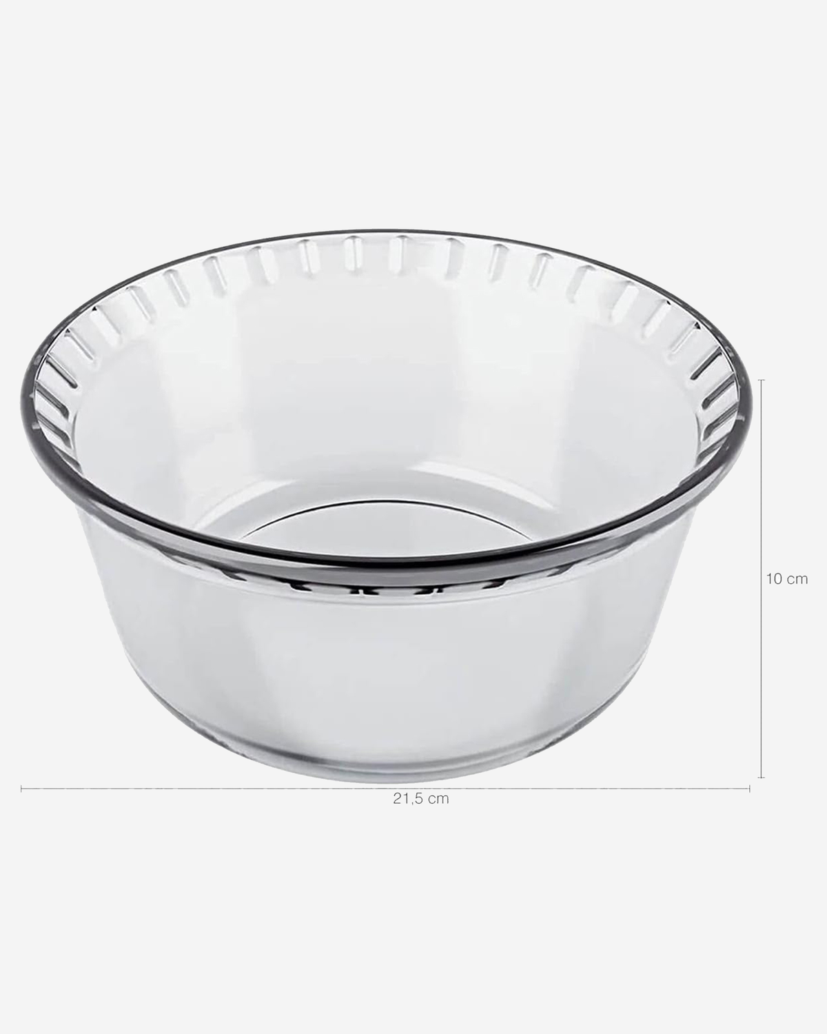 Marinex Large Glass Soufflé Dish, Heat-Resistant, Oven-Safe, 2.4L